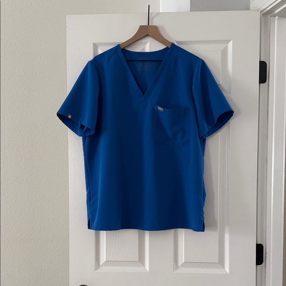 Figs Women's Blue V-Neck Top